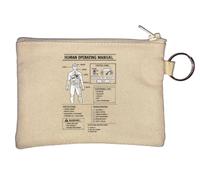 Illustrated Guide to Human Body Functions Key Chain Coin Purse Beige