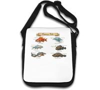 Illustrated Guide to Imaginary Aquatic Creatures Shoulder Bag White