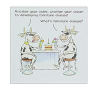 Illustrated Humorous Female Birthday Card from the Funny Farm Range - Furniture Disease - Greeting Card for Her (PL-EFU212)