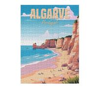 Illustrated Jigsaw Puzzle for Adults, Algarve Portugal, 500 PCS