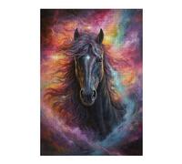 Illustrated Jigsaw Puzzle for Adults, Black Beauty Horse, 300 PCS