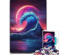 Illustrated Jigsaw Puzzle for Adults, Cosmic Tsunami Wave, 300 PCS