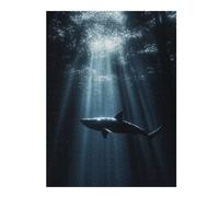 Illustrated Jigsaw Puzzle for Adults, Shark in The Deep Sea, 500 PCS