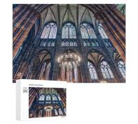 Illustrated Jigsaw Puzzle for Adults, Strasbourg Cathedral, 300 PCS