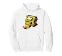 Illustrated Label Maker Spitting Out Endless Labels Funny Pullover Hoodie