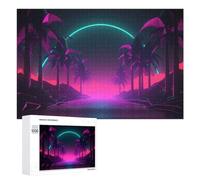 Illustrated Luminous Neon Dreams Jigsaw Puzzle, 1000 PCS, for Adults, A Creative Way to Unwind after A Busy Day, for Family Fun