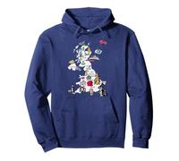 Illustrated Map of Great Britain Flag Big Cities Pullover Hoodie