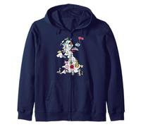 Illustrated Map of Great Britain Flag Big Cities Zip Hoodie