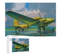 Illustrated Petlyakov Pe8 Jet War Jigsaw Puzzle, 1000 PCS, for Adults, An Engaging Indoor Activity for Quiet Evenings, for Family Fun