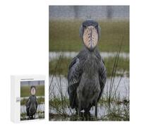 Illustrated Shoebill Stork in The Rain Jigsaw Puzzle, 300 PCS, for Adults, An Engaging Indoor Activity for Quiet Evenings, for Family Fun