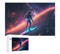 Illustrated Space Surfing Adventure-6 Jigsaw Puzzle, 1000 PCS, for Adults, A Creative Way to Unwind after A Busy Day, for Cosy Nights