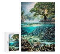 Illustrated Sunroot Lagoon Jigsaw Puzzle, 300 PCS, for Adults, Shared Puzzle Time for Family And Friends, for Indoor Play