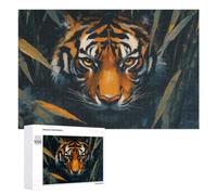 Illustrated The Silent Tiger Jigsaw Puzzle, 1000 PCS, for Adults, An Engaging Indoor Activity for Quiet Evenings, for Family Fun