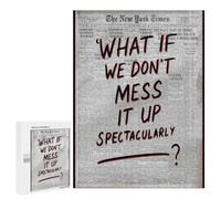 Illustrated What If We Don't Mess It Up Spectacularly - Funny Office Poster Jigsaw Puzzle, 500 PCS, for Adults, A Creative Way to Unwind after A Busy Day, for Cosy Nights