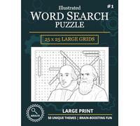 Illustrated Word Search Puzzle: 25 x 25 Large Grids, Large Print, 50 Unique Themes, Brain-Boosting Fun: 50 Themed Word Search Puzzles with 25x25 ... (Illustrated Word Search Puzzles for Adults)