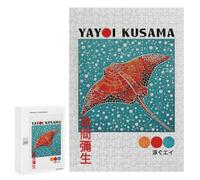 Illustrated Yayoi Kusama Stingray Art Jigsaw Puzzle, 300 PCS, for Adults, An Engaging Indoor Activity for Quiet Evenings, at Home