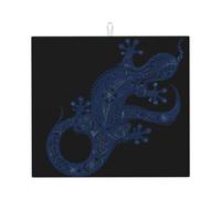 Illustration Gecko Printed Kitchen countertop Absorbent mat Drain mat Compatible with Various countertops