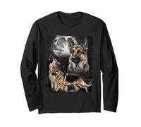 Illustration German Shepherd Dog Owner Lover Long Sleeve T-Shirt