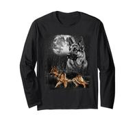 Illustration German Shepherd Dog Owner Lover Long Sleeve T-Shirt