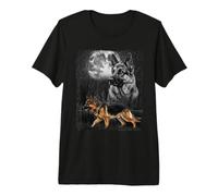 Illustration German Shepherd Dog Owner Lover Premium T-Shirt