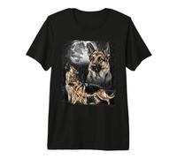 Illustration German Shepherd Dog Owner Lover Premium T-Shirt