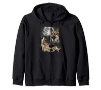 Illustration German Shepherd Dog Owner Lover Zip Hoodie