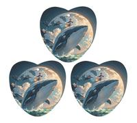 Illustration of A Whale Car Air Freshener, 3 Pcs Love form Hanging Air Freshener Cards, Long Lasting Fragrance Scented Cards for Car, Home, Office White-style