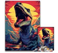 Illustration of Giant Dinosaur 1000 Pieces Puzzles for Adults Challenging Puzzles Ideal for Lover, Perfect Christmas, New Year, Valentine's Gift 1000 PCS(38x26cm)