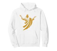 Illustration of Jesus Christ Shadow with Open Arms Pullover Hoodie