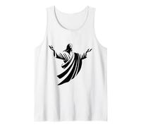 Illustration of Jesus Christ Shadow with Open Arms Tank Top