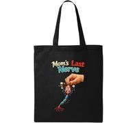 Illustration Showing Stress and Nervous Breakdown Natural Cotton Tote Bag Black