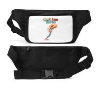 Illustration Showing Stress and Nervous Breakdown Unisex Waist Bag Black