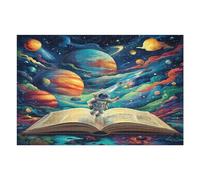 Illustrations Astronaut Planets 1000 Piece Jigsaw Puzzle for Adults Space Universe Jigsaw Family Road Trip Activity Vibrant Whimsical Design Great Gift for Travelers 1000 PCS