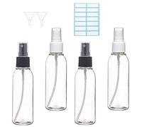 ILLUVA 100ml Small Spray Bottle Empty Clear Fine Mist Spray Bottles Plastic Travel Atomiser Bottle Set Refillable Liquid Containers for Make-up Cosmetic Hair