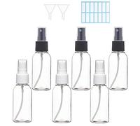 ILLUVA 50ml Small Spray Bottle Empty Clear Fine Mist Spray Bottles Plastic Travel Atomiser Bottle Set Refillable Liquid Containers for Make-up Cosmetic Hair
