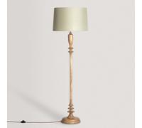 Illuzia Meena Floor Lamp - Light Wood with Green Shade