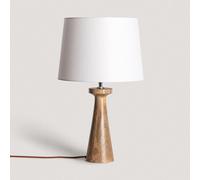 Illuzia Rani Table Lamp - Light Wood with Antique White Shade