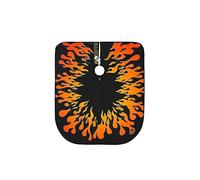 Illuzien Vintage Flames PRO Barber Cape, Hair Cut Cape, Water-Resistant Barber Accessories, Professional Cape, Black, Regular