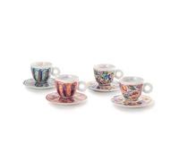 illy Art Collection Sol Calero | 25367 Set of 4 Cappuccino Cups, Numbered and Signed by the Artist