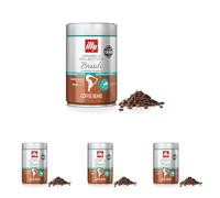 illy Brazil Cerrado Mineiro Coffee Beans, Single Origin, 100% Arabica, Regenerative Agriculture Certified, Ideal for Moka Pots & Filter, 250g Tin (Pack of 4)