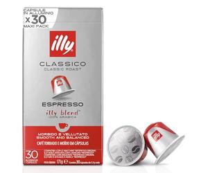 illy Classico Coffee Capsules | 30 Aluminium Coffee Pods Compatible with Nespresso Original Machines | 100% Arabica Medium Roast Intensity 5/9 | Made in Italy