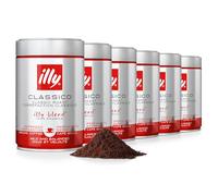 illy Classico Ground Coffee, Medium Roast, 100% Arabica, Suitable for Espresso, Moka Pot, Cafetiere & Filter Coffee, 250g x 6