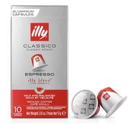 illy Coffee Nespresso Compatible Capsules, Classico, Aluminium Coffee Capsules, Pack of 10 by 10 (100).