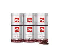 illy Coffee, Classico Ground Coffee for Moka Pots, Intense Dark Roast, 100% Arabica Coffee, Bulk Pack of 6 x 250g