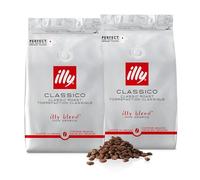 illy Coffee - Coffee Beans - Classico Roast - Medium Roast - 100% Arabica Coffee - Ideal for Moka Pots, Filter Coffee, Espresso and Lungo Coffees - Pack of 2 (2 x 500g)