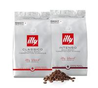 illy Coffee - Coffee Beans - Mixed Pack (Classico & Intenso) - 100% Arabica Coffee - Ideal for Moka Pots, Filter Coffee, Espresso and Lungo Coffees - Pack of 2 (2 x 500g)
