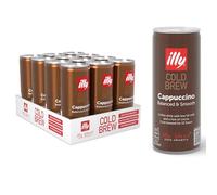 illy Coffee - Cold Brew Coffee - Cappuccino - Iced Coffee - Medium Roast - 100% Arabica Coffee - No Preservatives - Ready to drink - 12 x 250ml tins