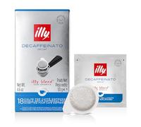 illy Coffee - ESE Coffee Pods - Decaf Coffee - Medium Roast - 100% Arabica Coffee - Compatible with ESE Coffee Machines - Individually Wrapped Decaffeinated Coffee Pods - 18 ESE Pods