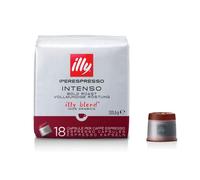 Illy Coffee, Intenso Espresso Coffee Capsules, Dark Roast, 100% Arabica Coffee Beans, Bulk Pack of 6 x 18 Capsules