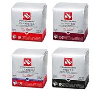 ILLY Coffee Mix - Espresso Coffee Capsules - Classico, Intenso, Forte and Lungo - 72 Capsules